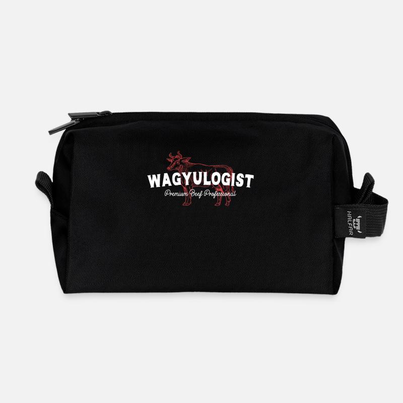 Wagyulogist Wagyu Beef GrillMaster Japan Steak - Recycled Toiletry Zip Bag - black