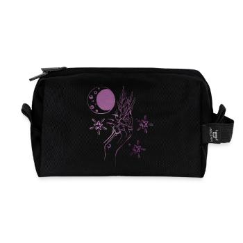 Hexe Hand Zauberkraft Mystisch amethyst lila - Recycelte Kulturtasche - Schwarz - Vorne