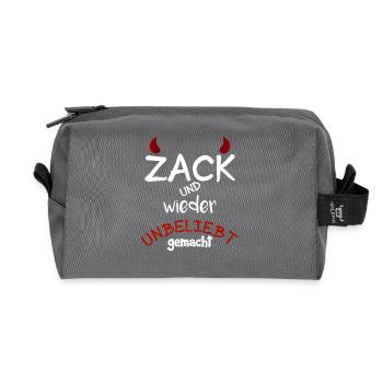 Zack und wieder unbeliebt gemacht - Recycelte Kulturtasche - Anthrazit - Vorne
