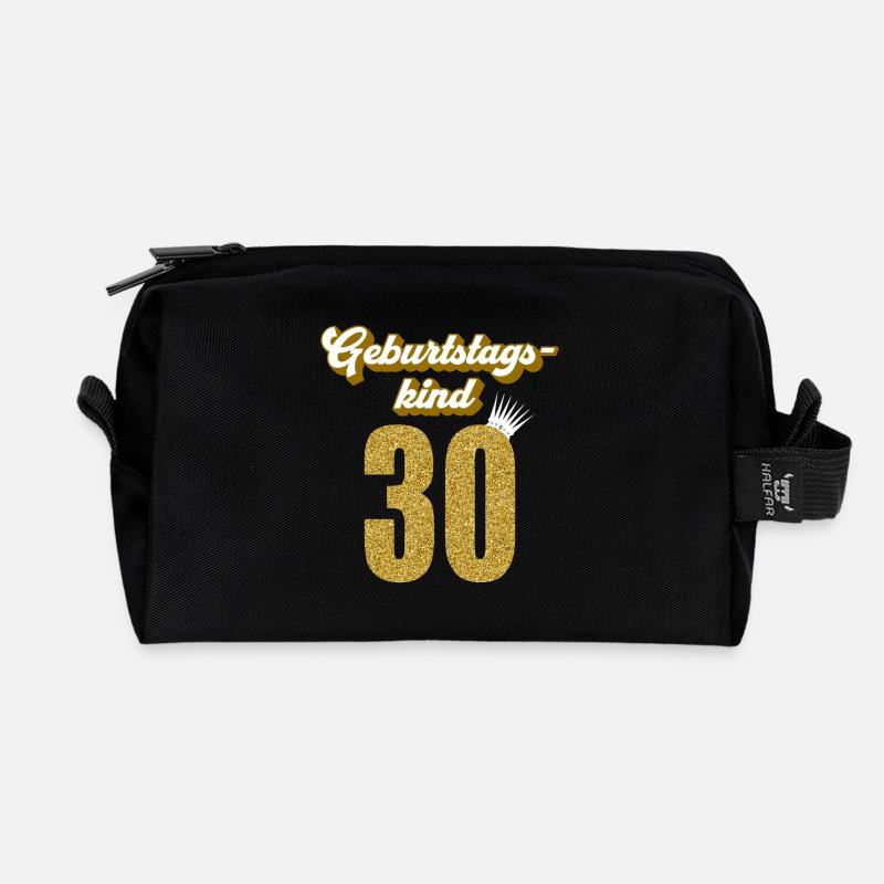 30. Geburtstag 30 Jahre 30er Geburtstagskind - Recycelte Kulturtasche - Schwarz