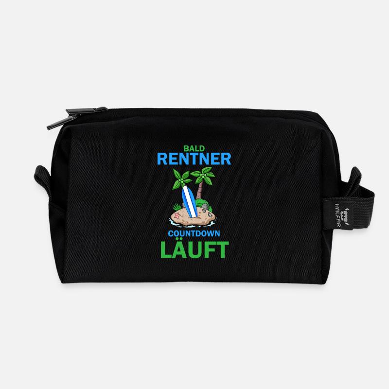 Bald Rentner - Recycelte Kulturtasche - Schwarz