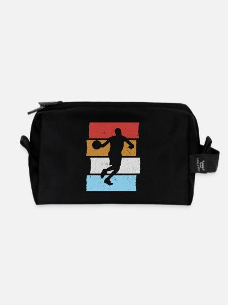 Basketballer Basketballspieler Sunset - Recycelte Kulturtasche - Schwarz