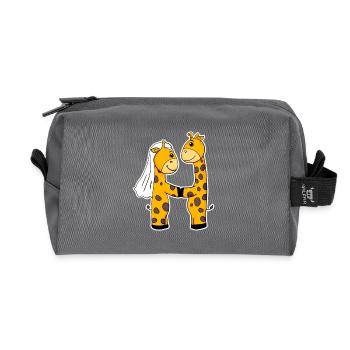 Verheiratete Giraffen - Recycelte Kulturtasche - Anthrazit - Vorne