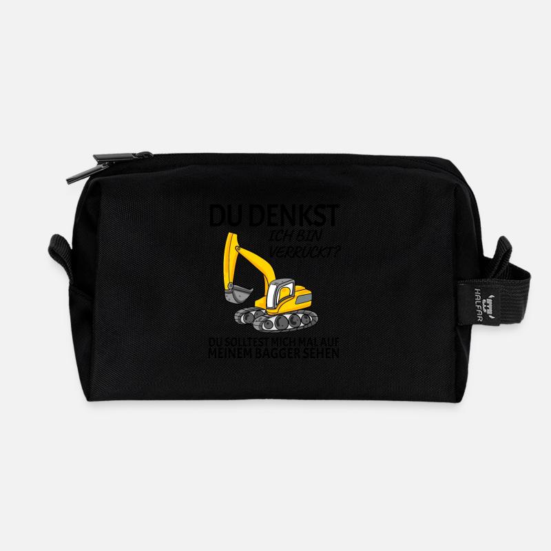 Baggerfahrer Bagger - Recycelte Kulturtasche - Schwarz