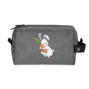 Bunny Carrot - Recycled Toiletry Zip Bag - anthracite - Front