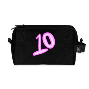 10 - Recycled Toiletry Zip Bag - black - Front