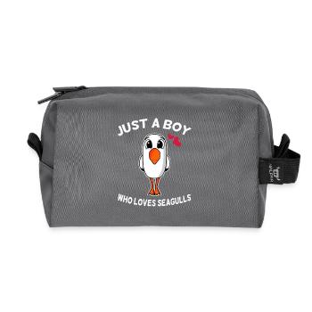 Möwe - Recycelte Kulturtasche - Anthrazit - Vorne