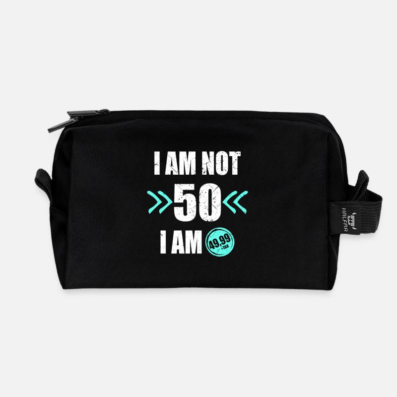 I'm i am Not 50 I'm 49 + Tax 50.Geburtstag - Recycelte Kulturtasche - Schwarz
