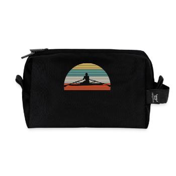 Rudern Ruderer Vintage - Recycelte Kulturtasche - Schwarz - Vorne