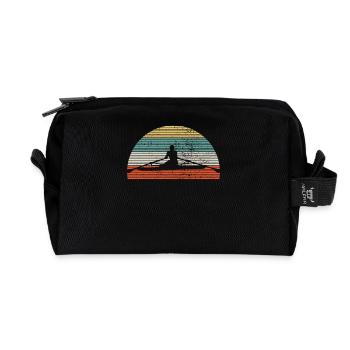 Rudern Ruderer Vintage - Recycelte Kulturtasche - Schwarz - Vorne