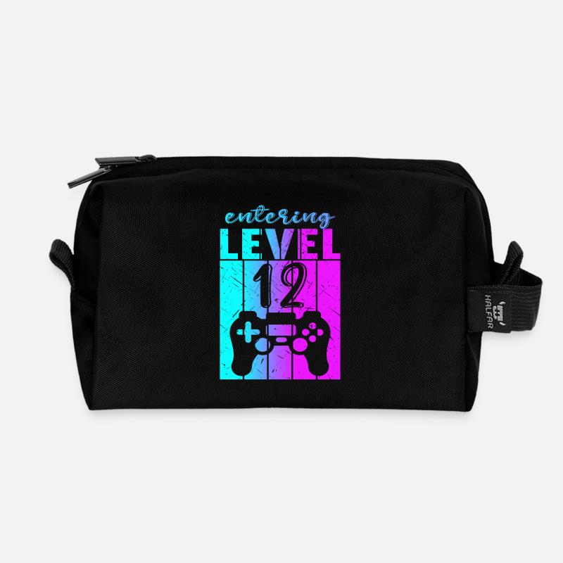 Level 12 Gaming Controller 12. Geburtstag - Recycelte Kulturtasche - Schwarz