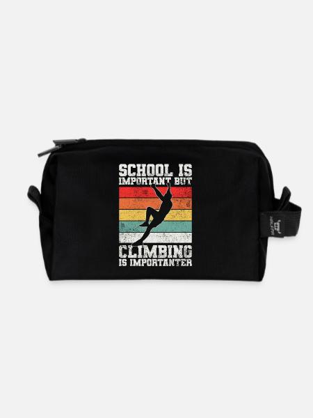 Klettern Kletterer Bouldern - Recycelte Kulturtasche - Schwarz