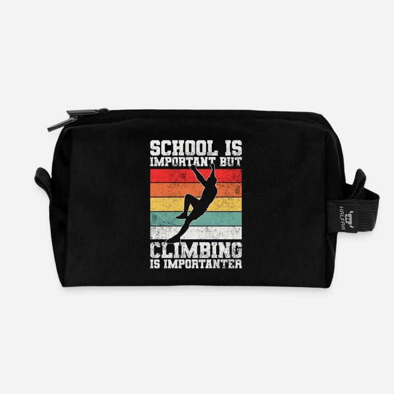 Klettern Kletterer Bouldern - Recycelte Kulturtasche - Schwarz