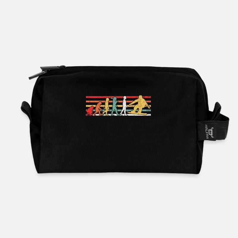 Snowboarder Snowboard - Recycelte Kulturtasche - Schwarz