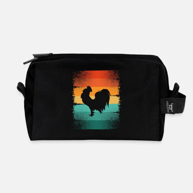 Hahn - Recycelte Kulturtasche - Schwarz