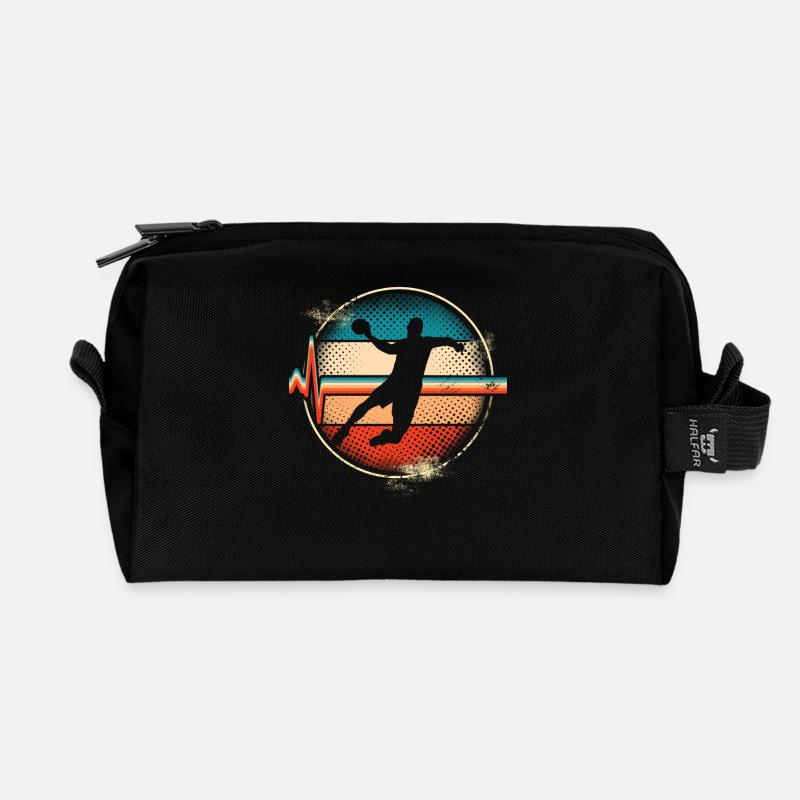 Handball - Recycelte Kulturtasche - Schwarz