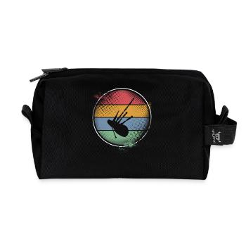 Dudelsack - Recycelte Kulturtasche - Schwarz - Vorne
