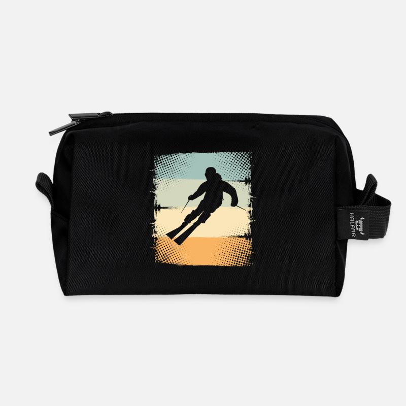 Ski - Recycelte Kulturtasche - Schwarz