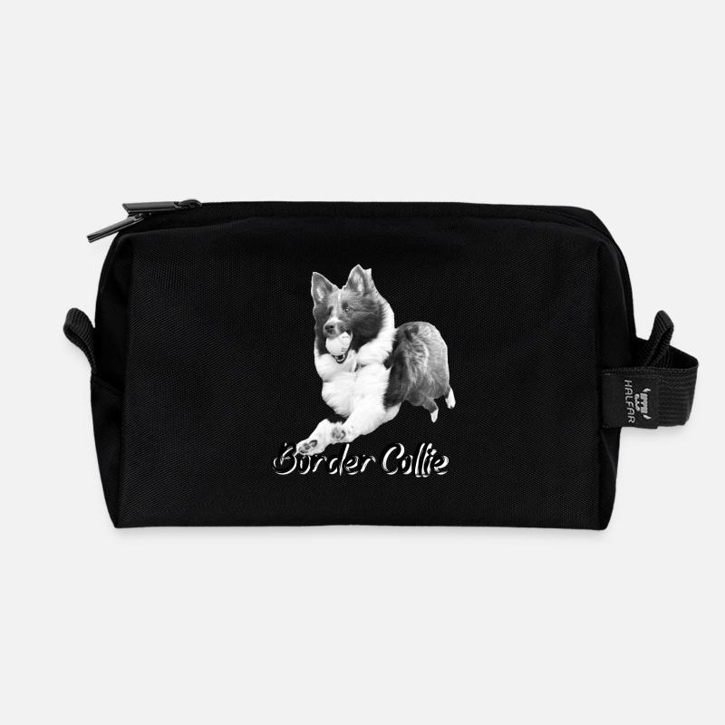 Sheltie Border Collie Hunde Collie Rassehund - Recycelte Kulturtasche - Schwarz