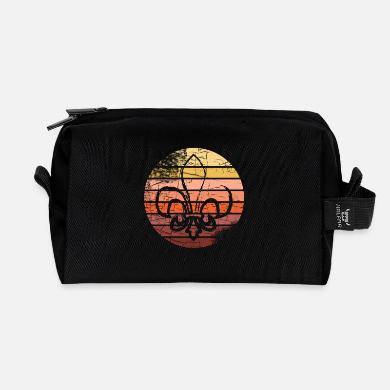 Pfadfinder Gruppe Pfadfinderlager - Recycelte Kulturtasche - Schwarz