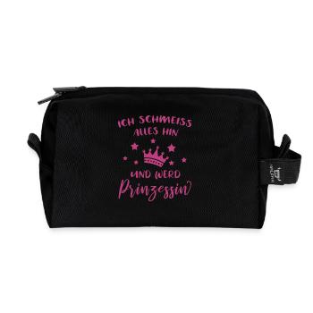 Ich Schmeiß Alles Hin Und Werd Prinzessin Mädchen - Recycelte Kulturtasche - Schwarz - Vorne