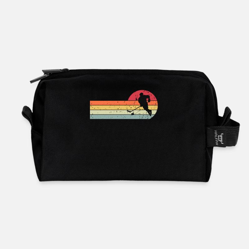Eishockey - Recycelte Kulturtasche - Schwarz