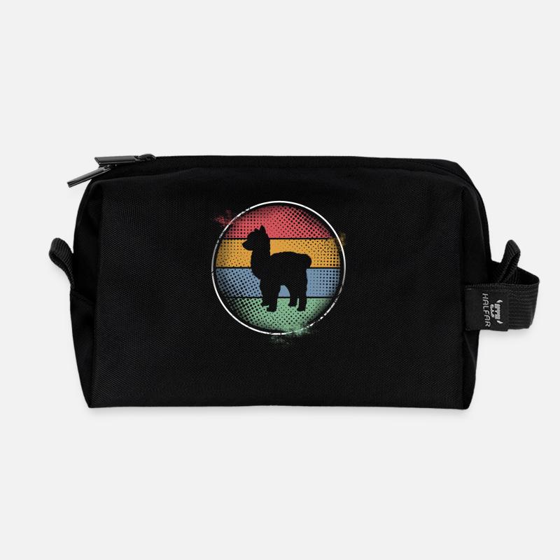 Alpaka - Recycelte Kulturtasche - Schwarz