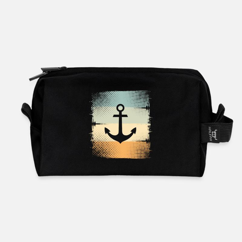 Anker - Recycelte Kulturtasche - Schwarz
