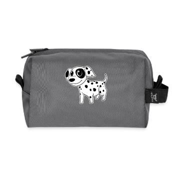 Chien de race dalmate - Trousse de toilette en tissu recyclé - anthracite - Devant