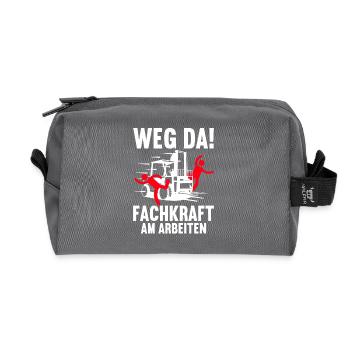 Lagerist Fachlagerist Logistik Gabelstaplerfahrer - Recycelte Kulturtasche - Anthrazit - Vorne