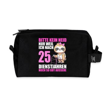 25 Jahre im Dienst 25 Jähriges Dienstjubiläum - Recycelte Kulturtasche - Schwarz - Vorne