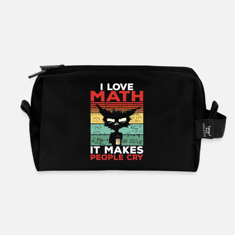I Love Math It Makes People Cry Mathe Geschenk - Recycelte Kulturtasche - Schwarz