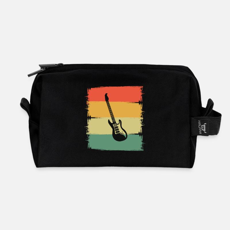 Gitarre E-Gitarre Gitarrist - Recycelte Kulturtasche - Schwarz