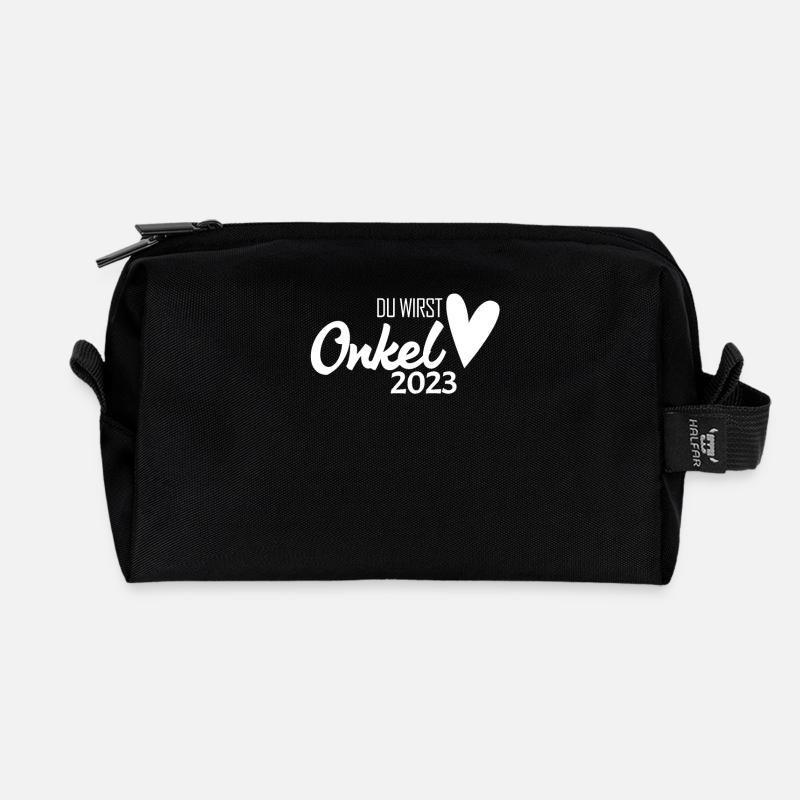 Onkel 2023 - Onkel werden - Recycelte Kulturtasche - Schwarz