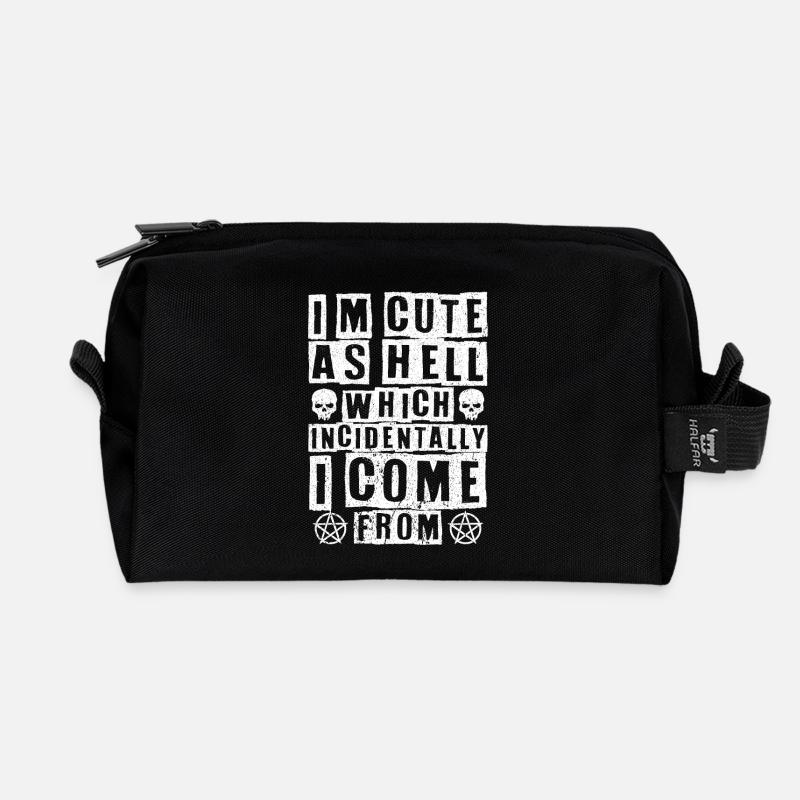 Gothic gifts - Recycled Toiletry Zip Bag - black