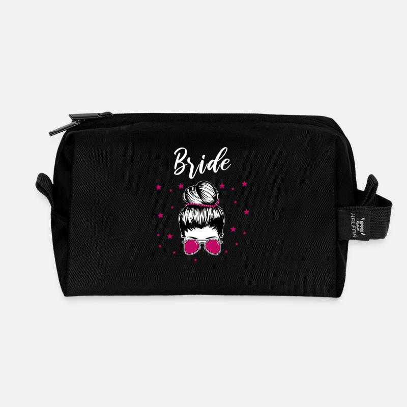 Braut Junggesellinnenabschied - Recycelte Kulturtasche - Schwarz
