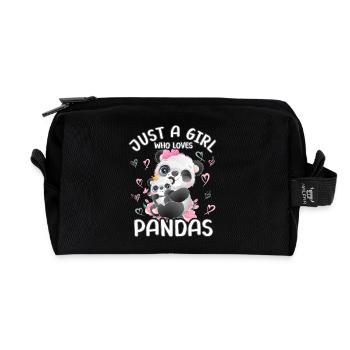 Panda Babypanda Juste une fille qui aime les pandas - Trousse de toilette en tissu recyclé - noir - Devant