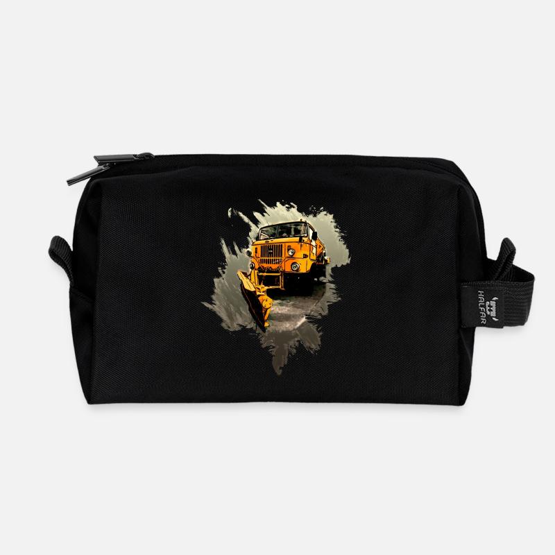 W50 Straßenräumfahrzeug Winterdienst DDR - Recycelte Kulturtasche - Schwarz
