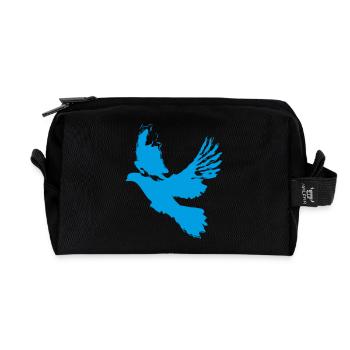 Dove of Peace Dove Design – Symbol of Hope - Recycled Toiletry Zip Bag - black - Front