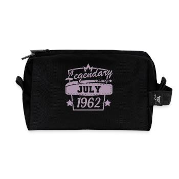 Legendary since July 1962 Birthday 60 Years of Retro - Recycled Toiletry Zip Bag - black - Front