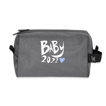 Baby 2022 - Birth Pregnant 2022 - Recycled Toiletry Zip Bag - anthracite - Front