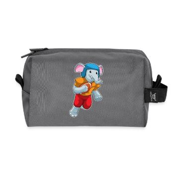 Elephant American Football Sport - Recycled Toiletry Zip Bag - anthracite - Front