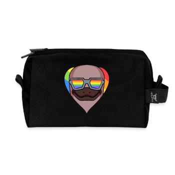 LGBT Animal Platypus Rainbow - Recycled Toiletry Zip Bag - black - Front