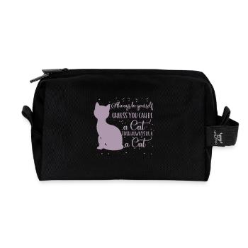 Chat toujours vous-même à moins que vous ne puissiez être un chat - Trousse de toilette en tissu recyclé - noir - Devant