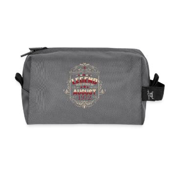 Cadeaux pour le 50e anniversaire de dictons amusants - Trousse de toilette en tissu recyclé - anthracite - Devant