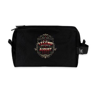Geschenke zum Geburtstag lustige Sprüche - Recycelte Kulturtasche - Schwarz - Vorne