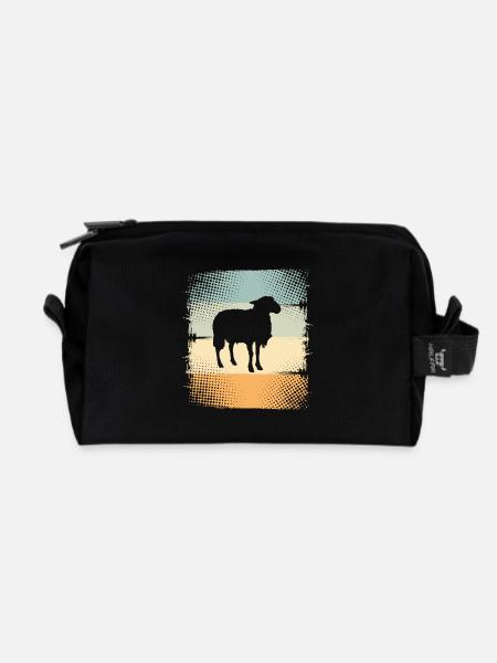 Schaf - Recycelte Kulturtasche - Schwarz