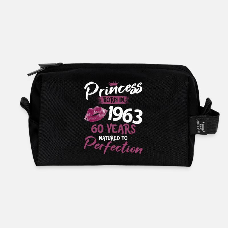60. Geburtstag 60 Jahre Perfektion Prinzessin 1963 - Recycelte Kulturtasche - Schwarz