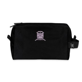Conception du conducteur de train - Trousse de toilette en tissu recyclé - noir - Devant