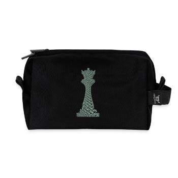 Chess Chess Piece Queen - Recycled Toiletry Zip Bag - black - Front